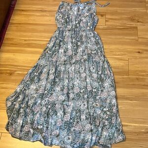 Joie Green Floral Maxi Dress